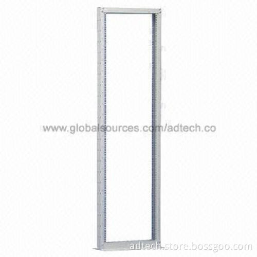 Open Rack, 22U Gray, with Adjustable Feet and Casters